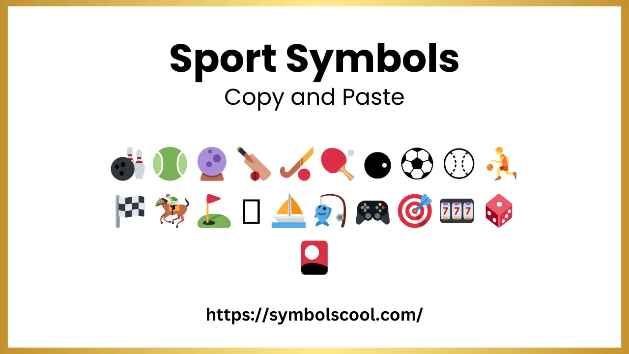 Best Sports Emoji Symbols Copy and Paste