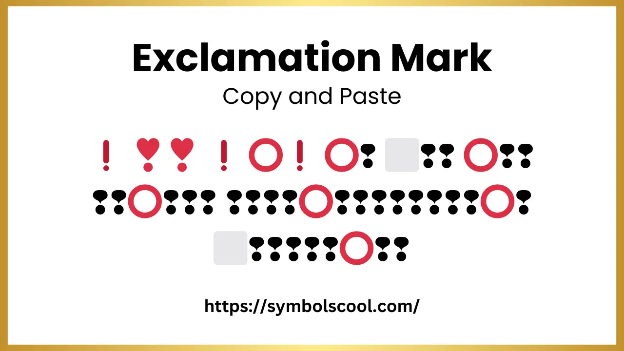 Exclamation Mark Emoji Copy and Paste - MyCoolSymbols