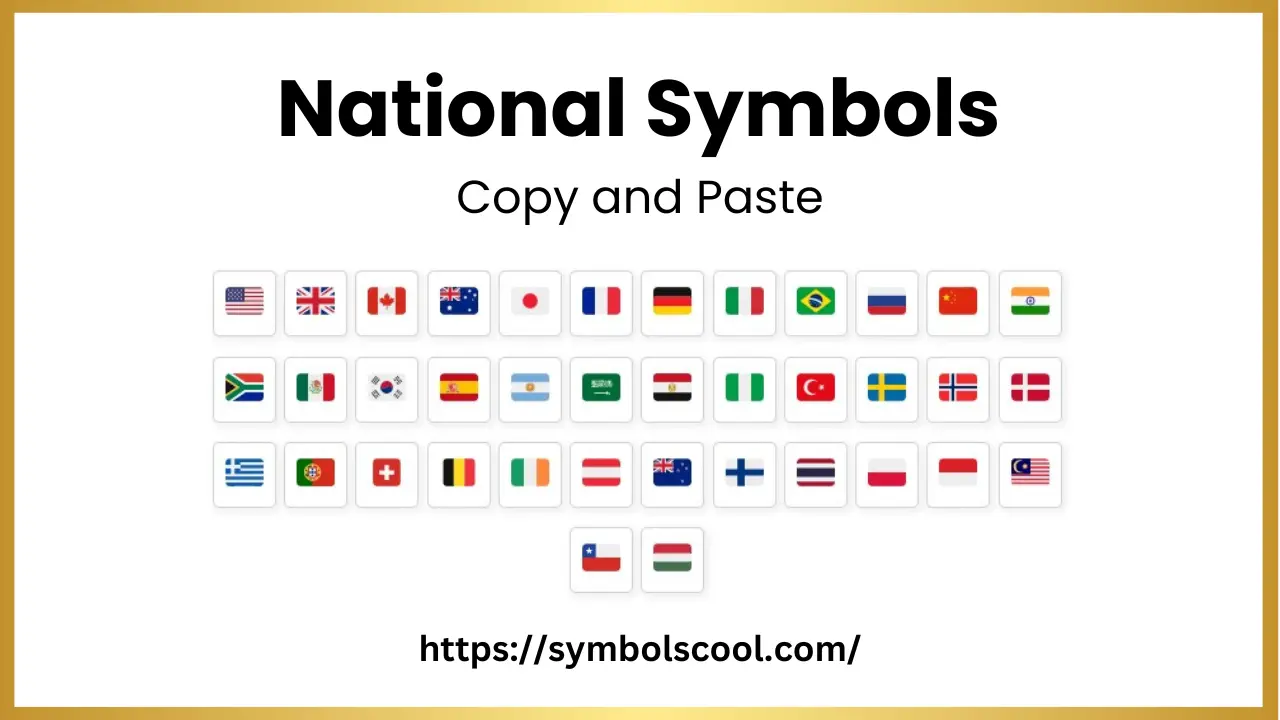 National Symbols Copy and Paste
