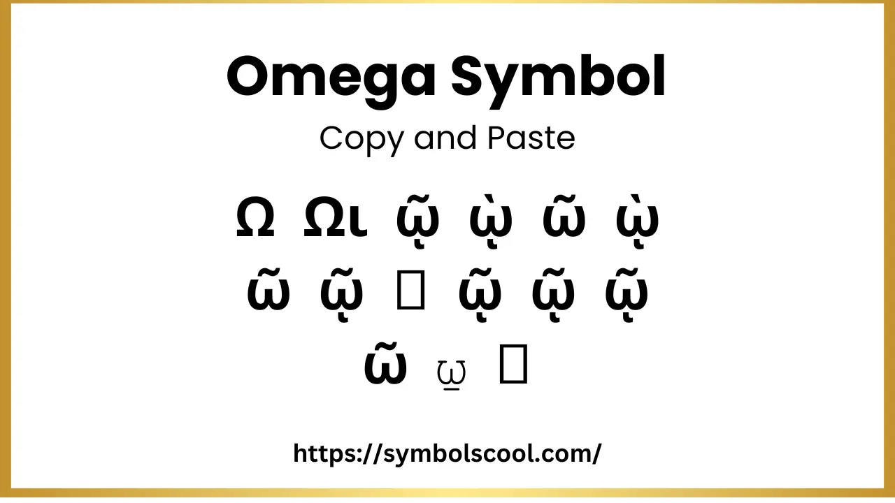 Popular Omega Symbol Copy and Paste