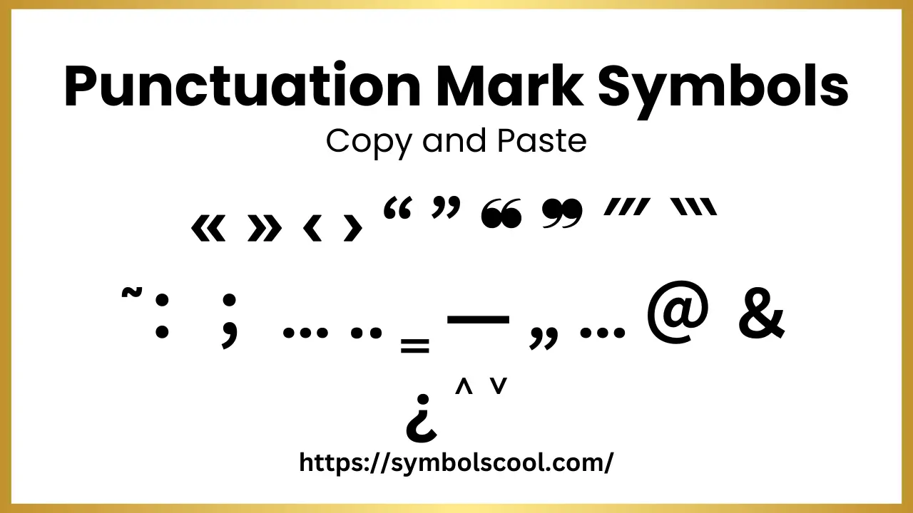 Punctuation Mark Symbols Copy and Paste