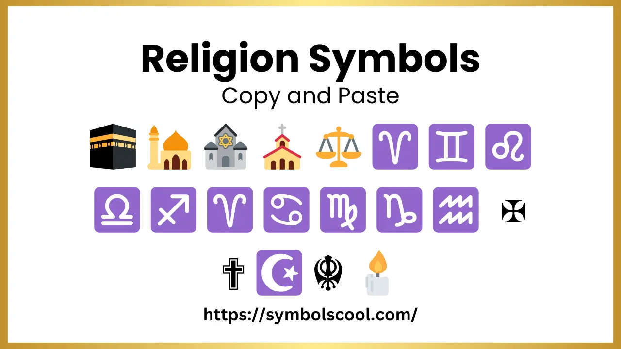 Religion Symbols Copy and Paste