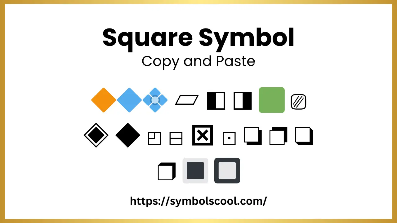 Square symbol copy and paste mycoolsymbols