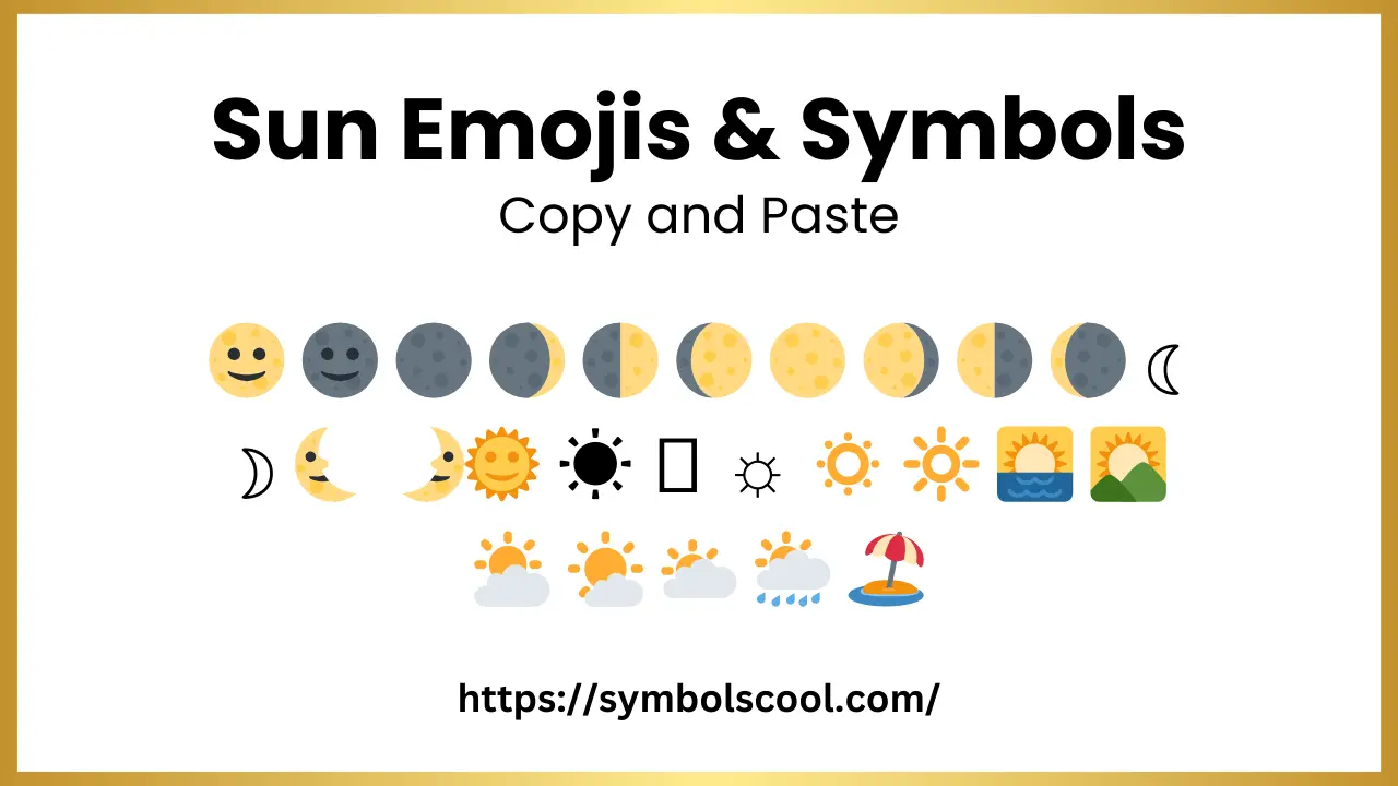 Sun Emojis and Symbols