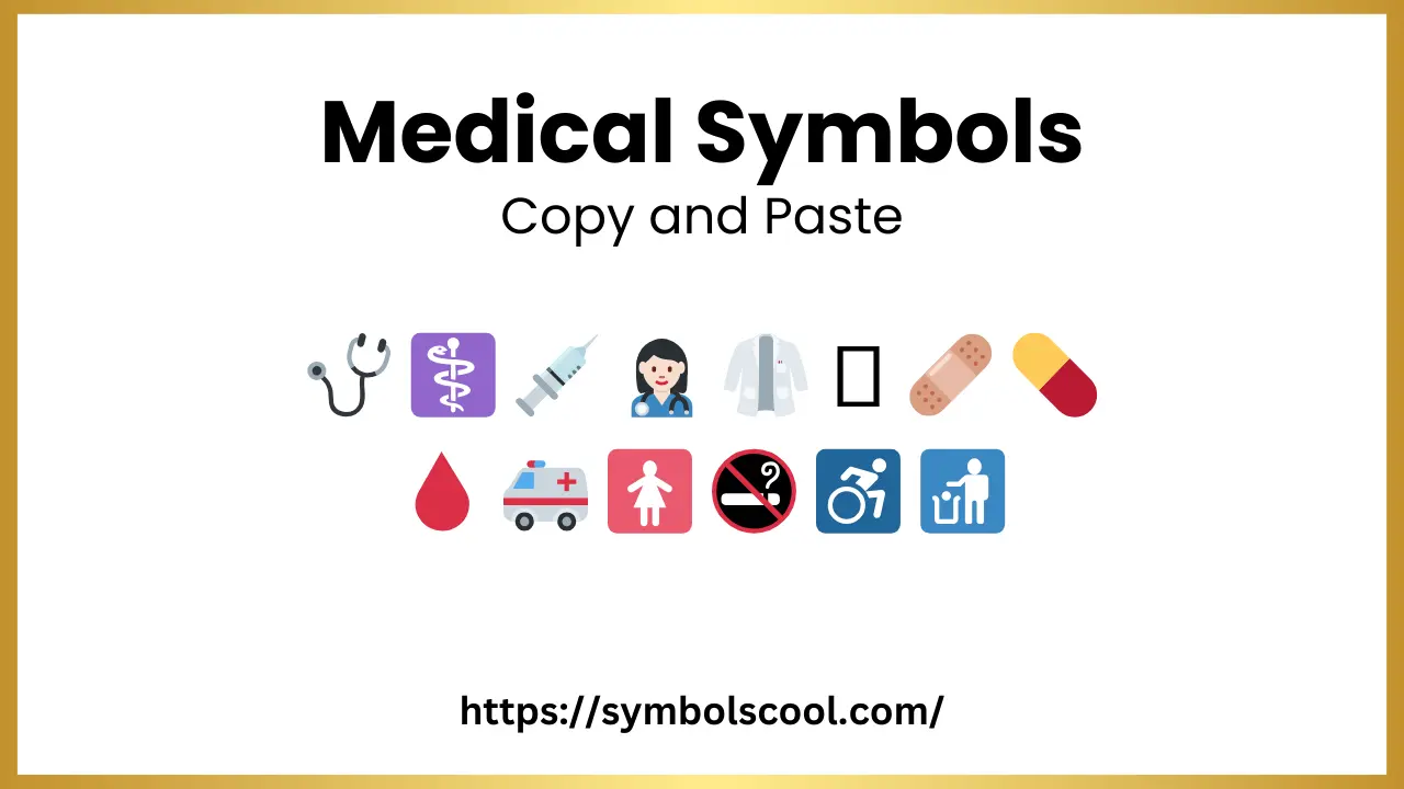Unique Medical Symbols Copy-Paste