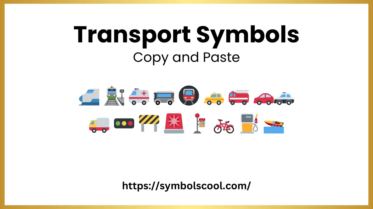 Unique Transportation Emoji Symbols 2024